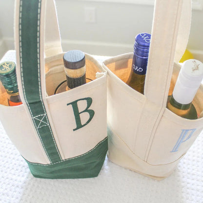 Personalized Canvas Wine Bag, Custom Wine Pouch, Bourbon Whiskey Wine Bag, Letter Combination Wine Bag, Bachelor Party Gift, Christmas Gift, Groomsman Gift, Hostess Gift, Newlywed Gift, Housewarming G