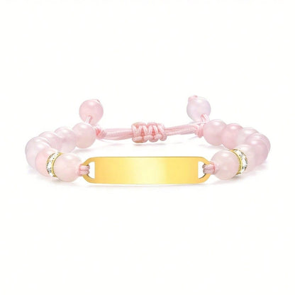 Personalized Cute Children's Faux Pearl Stainless Steel Customized Name Girls Bracelet, Handmade Crafted Woven Bracelet, Gift For Easter, Valentine's Day, Birthday,Multi-Functional,Ornamental,Letter,S