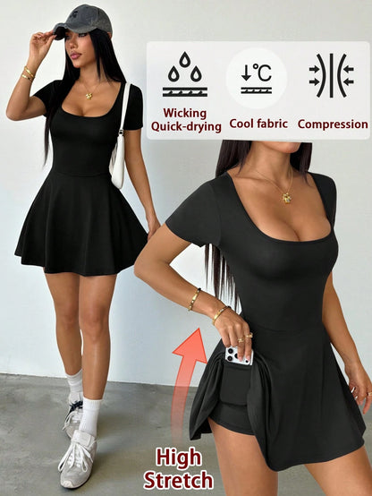 PETITE Black Knitted Mini Dress For Women,Summer DressesSpring Clothes,Summer Dresses For Women,Petite Women Everyday Workout Gym Casual