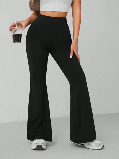 PETITE Solid Skinny Flare Leg Pants,Petite Women
