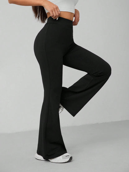 PETITE Solid Skinny Flare Leg Pants,Petite Women