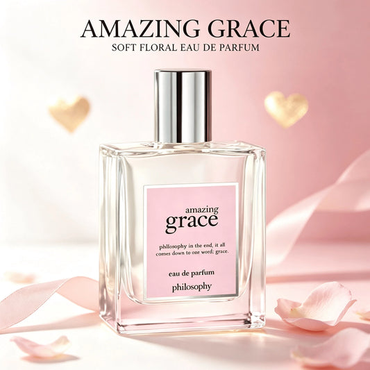 Philosophy Amazing Grace Eau De Toilette- Clean & Floral Women's Perfume- With Notes Of Bergamot, Muguet & Musk- Long Lasting Fragrance Soft And Smooth Skin White Musk, Elegant And Long-Lasting Fra