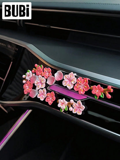 Pink 3D Car Sticker Decor, Gift For Women/Girls On Valentine's Day Or Birthday, Suitable For Air Vent, Dashboard, Screen, Auto Accessories