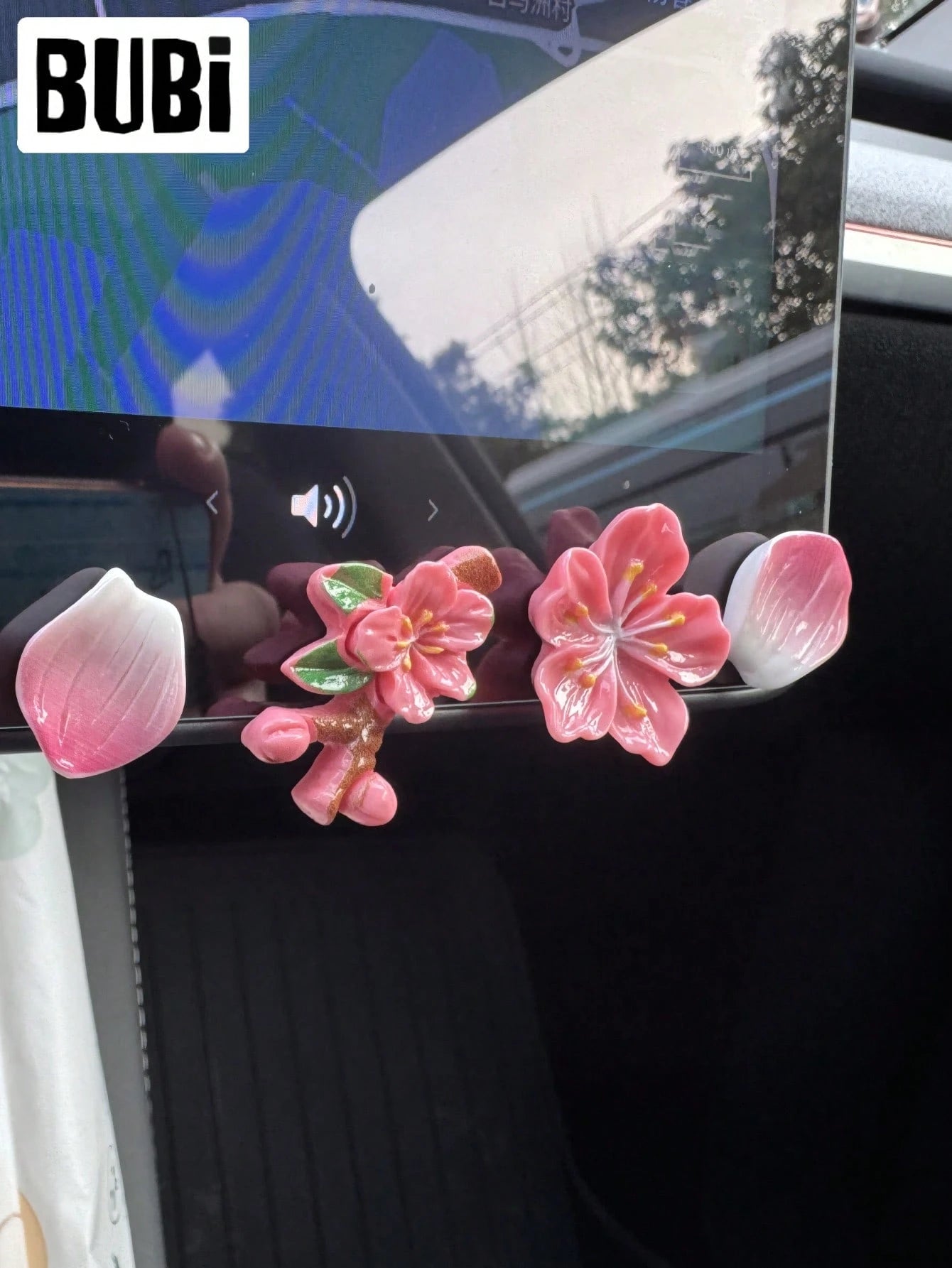 Pink 3D Car Sticker Decor, Gift For Women/Girls On Valentine's Day Or Birthday, Suitable For Air Vent, Dashboard, Screen, Auto Accessories