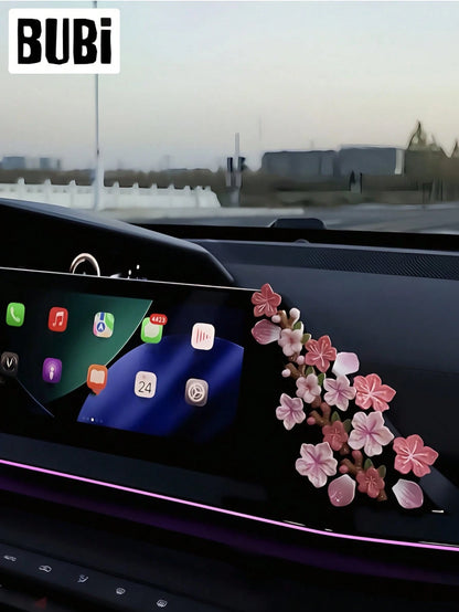 Pink 3D Car Sticker Decor, Gift For Women/Girls On Valentine's Day Or Birthday, Suitable For Air Vent, Dashboard, Screen, Auto Accessories