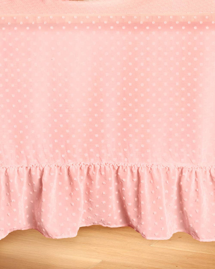 Pink Polka Dot Tablecloth | Tea Party, Ruffle, Coquette