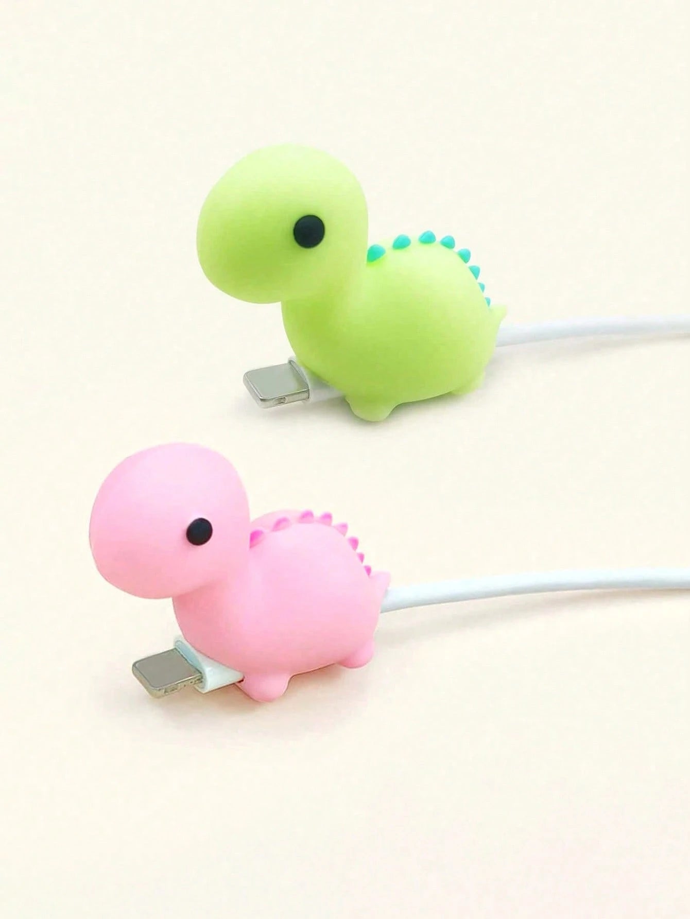 Pink Silicone Cartoon Dragon Apple Data Cable Interface Protector Anti Bending Silicone Charging Protector Women Gift