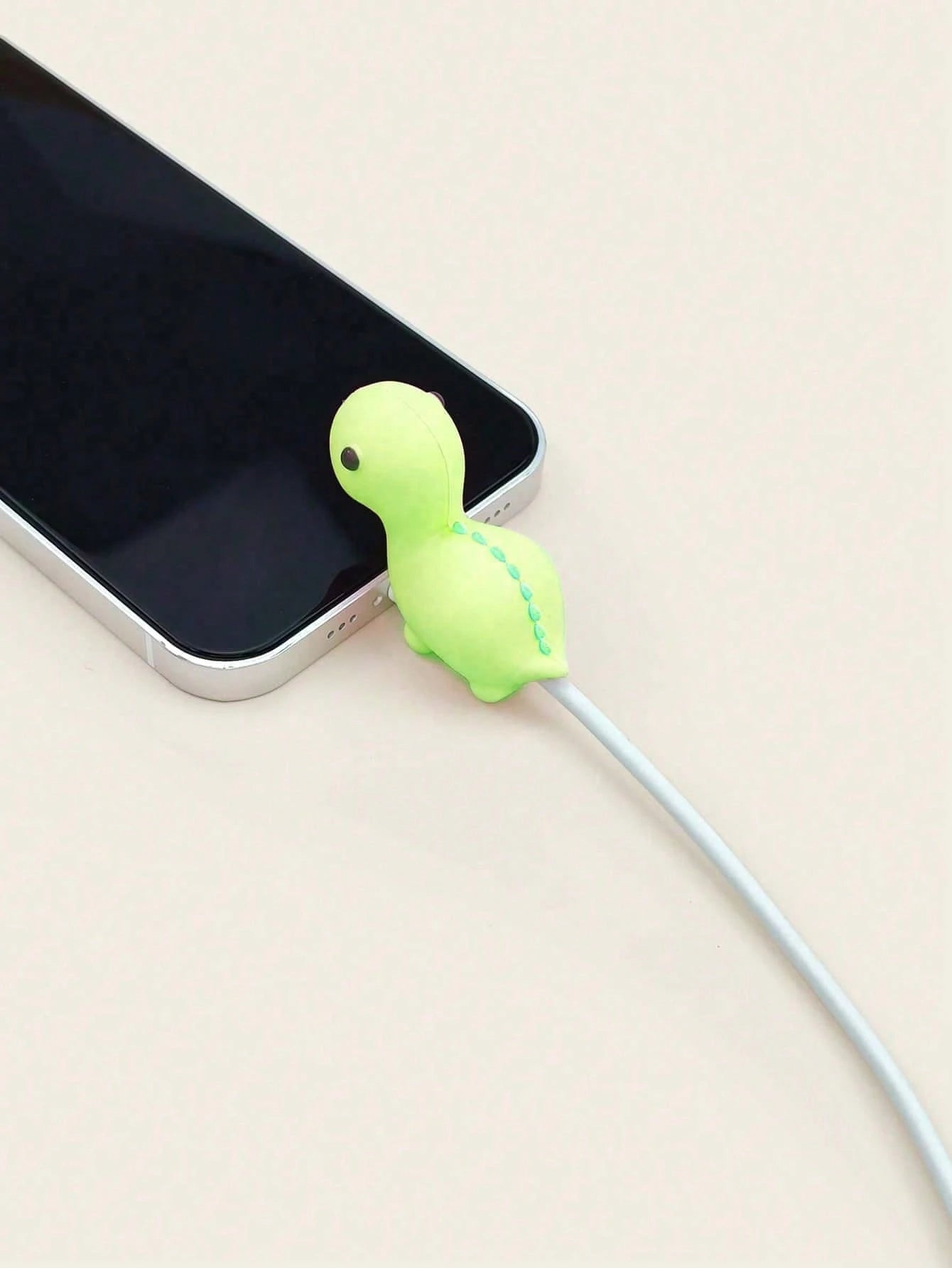 Pink Silicone Cartoon Dragon Apple Data Cable Interface Protector Anti Bending Silicone Charging Protector Women Gift