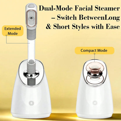 Pjordo Facial Steamer Spa Kit, Nano Ionic Face Steamer For Deep Cleaning Unclogs Pores, Warm Mist Humidifier Steamer For Face Home Sauna SPA, Professional Eauty Equipment For Skin Care,Self Care Gifts