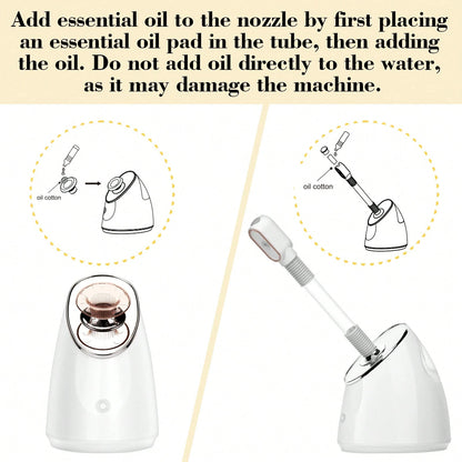 Pjordo Facial Steamer Spa Kit, Nano Ionic Face Steamer For Deep Cleaning Unclogs Pores, Warm Mist Humidifier Steamer For Face Home Sauna SPA, Professional Eauty Equipment For Skin Care,Self Care Gifts