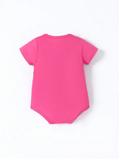 Playful Pals Baby Girls' Slogan Printed Short Sleeve Bodysuit