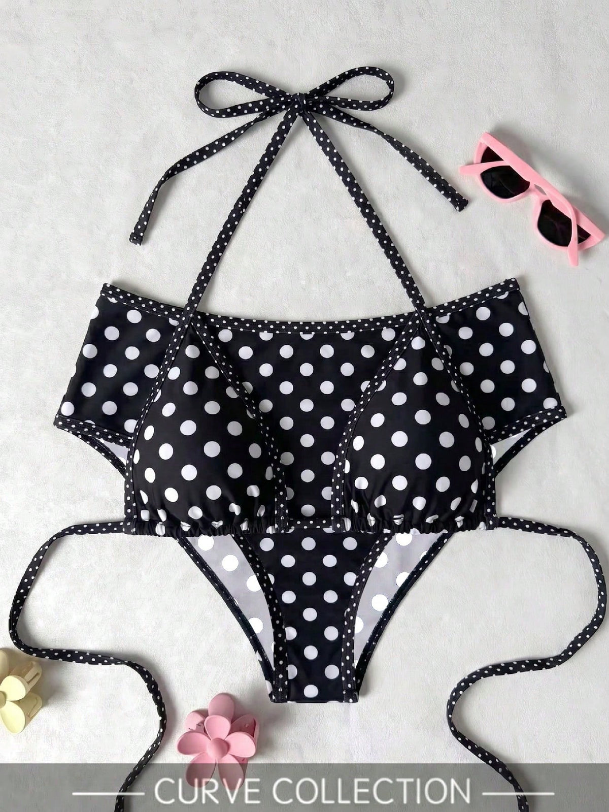 Plus Size 2pcs Plaid Sexy Elegant Casual Vacation Beach Night Date Bikini Set For Women Summer