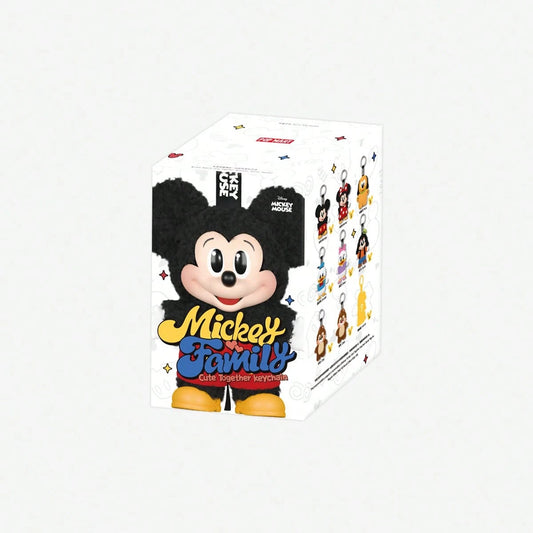POP MART Mi Ckey Family Cute Together Keychain Series Figures Vinyl Plush Pendant Cute Blind Box,100% Authentic-Bag&Car Pendant-Holiday Gift- Sealed Mystery Box- Halloween Season Gift-Random Sealed