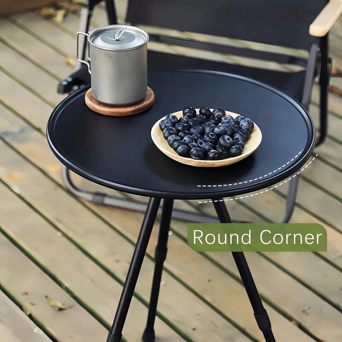 Portable Adjustable Height Camping Table, Aluminum Alloy Folding Round Dining Table, Detachable Leg Frame, Portable Design, Suitable For Outdoor Picnics, Beaches, Backyard Parties, Classic Tripod Stur