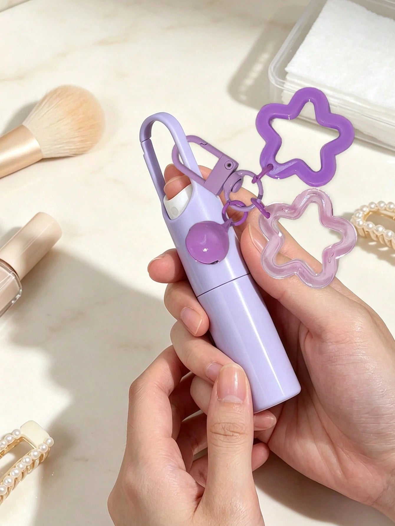 Portable Fragrance Spray Bottle With Cute Bear Keychain, Refillable Travel Fragrance Sprayer, Fashionable Mini Fragrance Bottle, Can Be Hung On Wallet/Bag/Keychain, Convenient To Carry, Leak-Proof Des