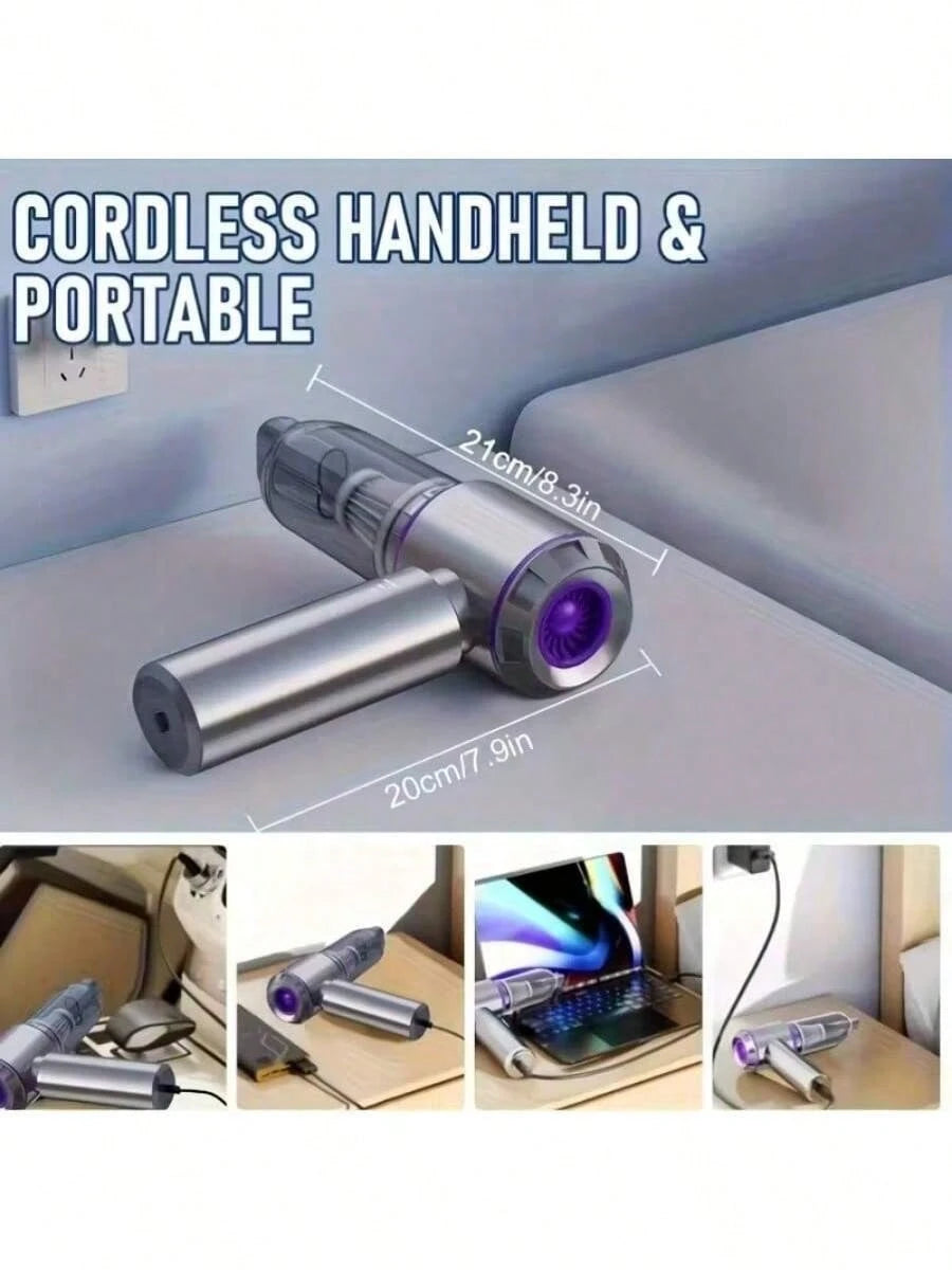 Portable Home Vacuum Cleaner, 20,000 Pa Powerful Suction, Portable Car Vacuum Cleaner, Wireless Handheld Vacuum Cleaner; Equipped With Brushless Motor; Suitable For Car, Home, Office, Camping And More