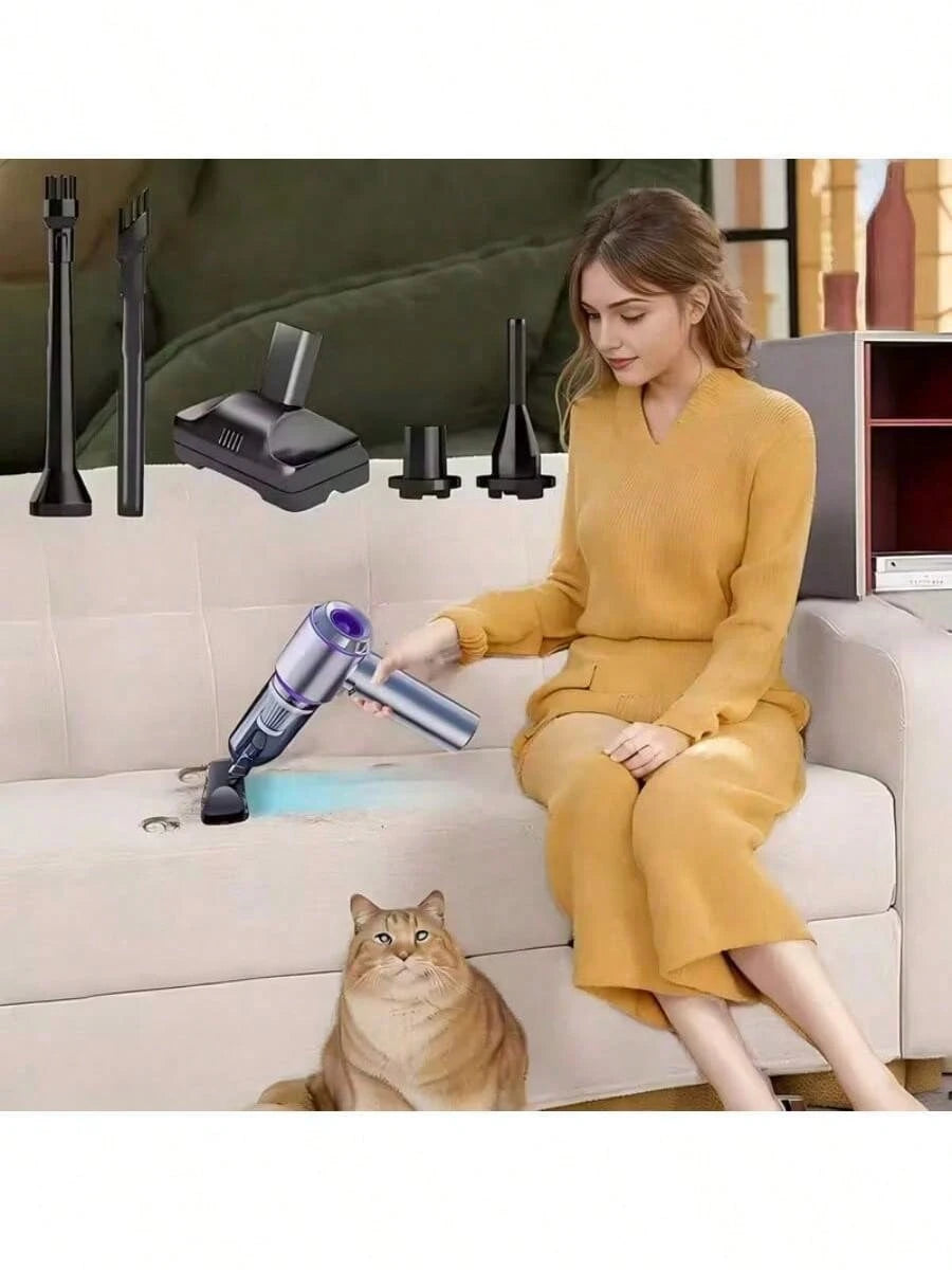 Portable Home Vacuum Cleaner, 20,000 Pa Powerful Suction, Portable Car Vacuum Cleaner, Wireless Handheld Vacuum Cleaner; Equipped With Brushless Motor; Suitable For Car, Home, Office, Camping And More