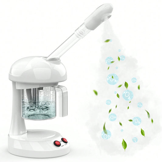Portable Nano Ionic Face Steamer For Facial Deep Cleaning, With 360° Rotating Arm, 370ML Large Capacity, Warm Mist