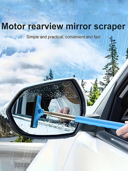 Portable Rearview Mirror Wiper, Telescopic Car Window Cleaning Brush, Telescopic Car Glass Cleaning Brush- Manual Rearview Mirror Wiper, Effectively Cleans Windshield And Rearview Mirror; Car Cleanin