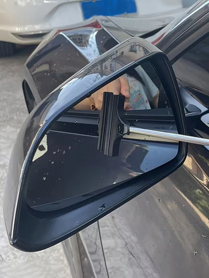 Portable Rearview Mirror Wiper, Telescopic Car Window Cleaning Brush, Telescopic Car Glass Cleaning Brush- Manual Rearview Mirror Wiper, Effectively Cleans Windshield And Rearview Mirror; Car Cleanin