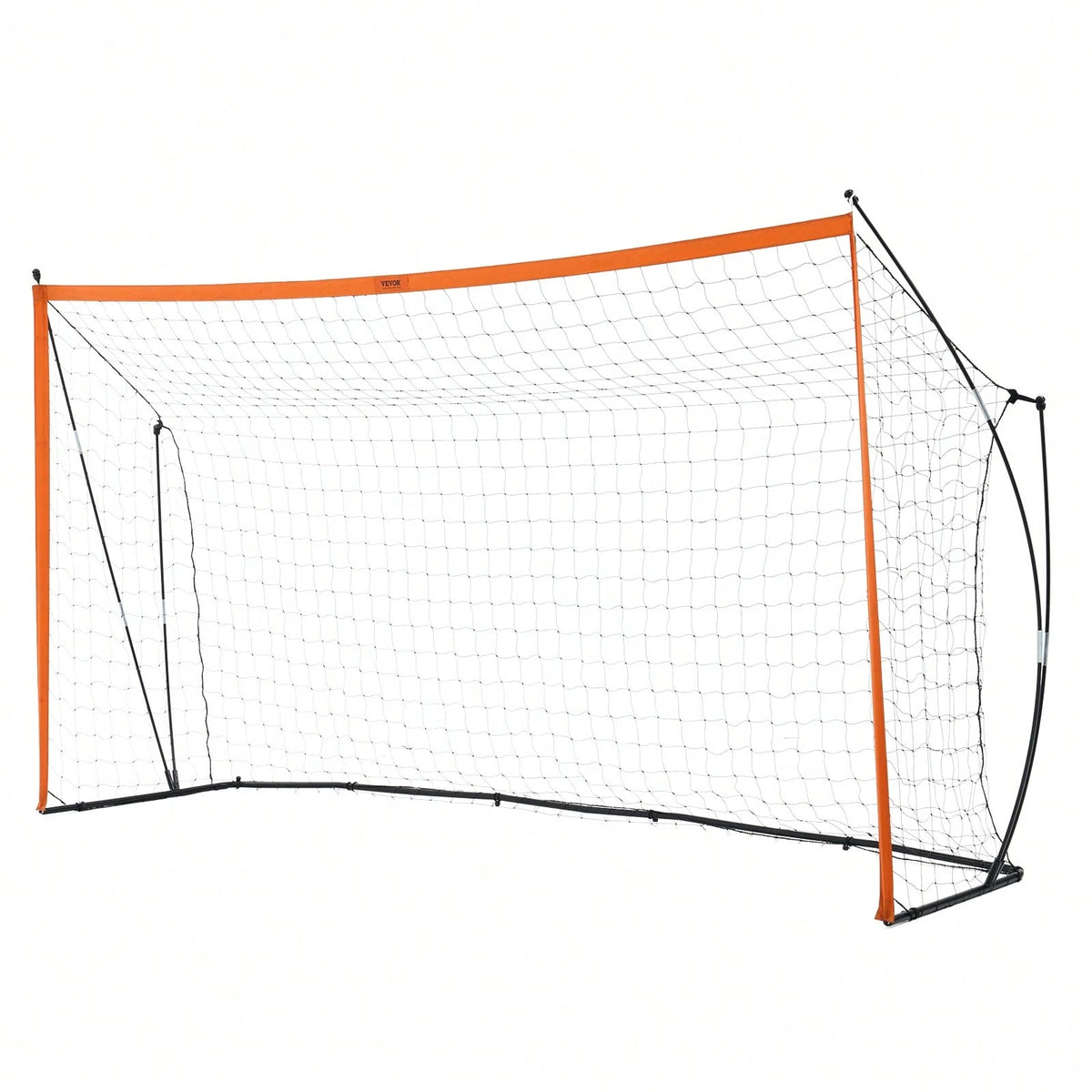 Portable Soccer Goal, 12x6 Ft Adults Backyard Soccer Net, Large Practice Soccer Net, Steel Fiberglass Structure Training Goal Set, All-Weather Outdoor Soccer Goals With Carry Bag, Orange