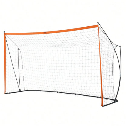 Portable Soccer Goal, 12x6 Ft Adults Backyard Soccer Net, Large Practice Soccer Net, Steel Fiberglass Structure Training Goal Set, All-Weather Outdoor Soccer Goals With Carry Bag, Orange
