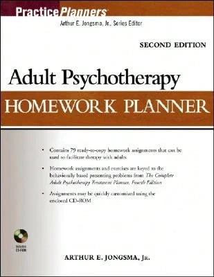 Pre-Owned Adult Psychotherapy Homework Planner (Paperback) By Arthur E Jongsma