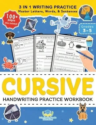 Pre-Owned Cursive Handwriting Practice Workbook For 3rd 4th 5th Graders: Cursive Letter Tracing Book (Paperback) By Scholastic Panda Education