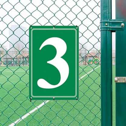Premium Aluminum Number Signs 3, Metal 12" X 8" Green Numbered Signs Outdoor For Parking Lots, Floor, Dock, Court, Aisle, Field, High Visibility, No Fade, Weather-Resistant