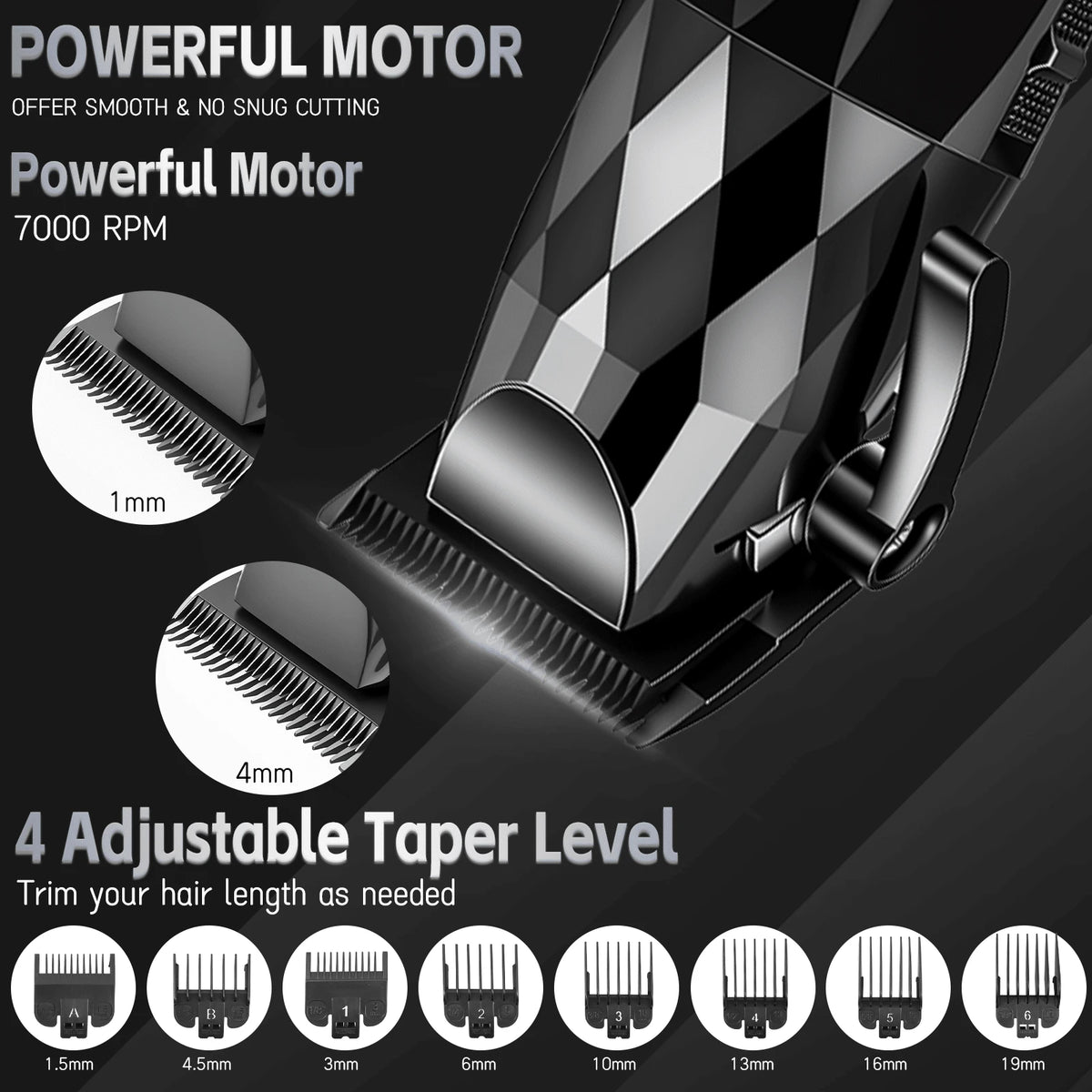 Professional Hair Clippers Set For Men, 3 In 1 Hair Cutting Kit With Large Clipper, T-Blade Trimmer & Foil Shaver, Ceramic Sharp Blade, LED Digital Display, Type-C Rechargeable Barber Grooming Kit Wi