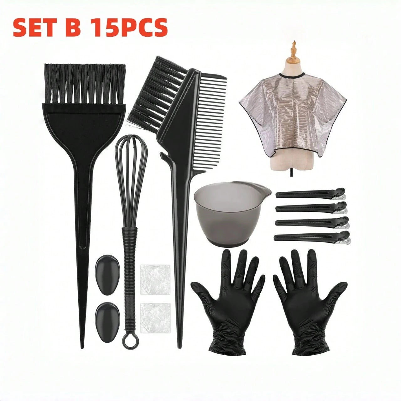 Professional Hair Dye Brush And Bowl Set, Hair Dye Application Tool Kit, Includes Hair Dye Brush, Comb Brush, Hair Parting Hook And Ear Cover, Reusable Salon Tools, Suitable For DIY Home Hair Dyeing