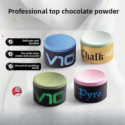 Professional TAOM V10 Billiard Chalk Single Piece With Acrylic Box, Anti-Slip Pool Cue Chalk For Snooker Pool Table Game Accessories