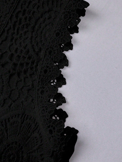Qadelle Women's Crochet Lace Camisole Top, Fashionable Sleeveless Blouse Design, Elegant And Slimming