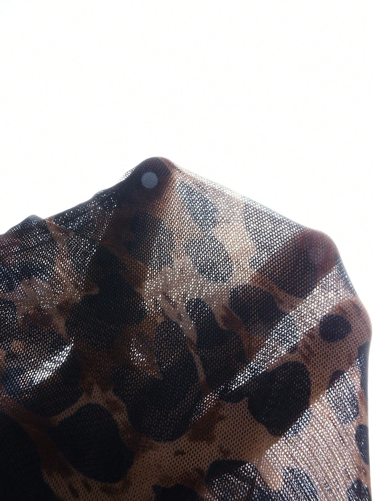 Rafferiza Women Elegant Leopard Print Fitted Mesh Sheer Long Sleeve Dress, Suitable For Spring And Autumn Maxi Women Outfit