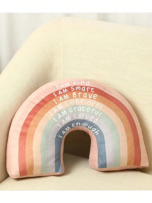 Rainbow Decorative Throw Pillow Gift, Bohemian Style Classroom Reading Corner Pillow, Suitable For Girls