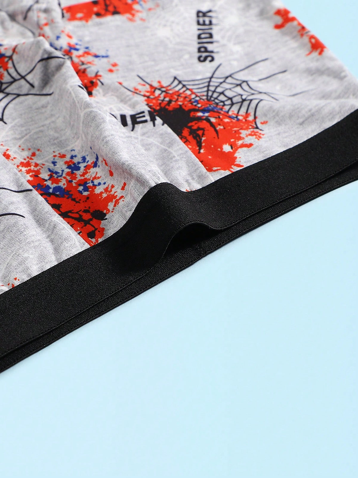 Random 10pcs Cool Spider Print Boys Boxer Briefs, Comfortable Boys Underwear