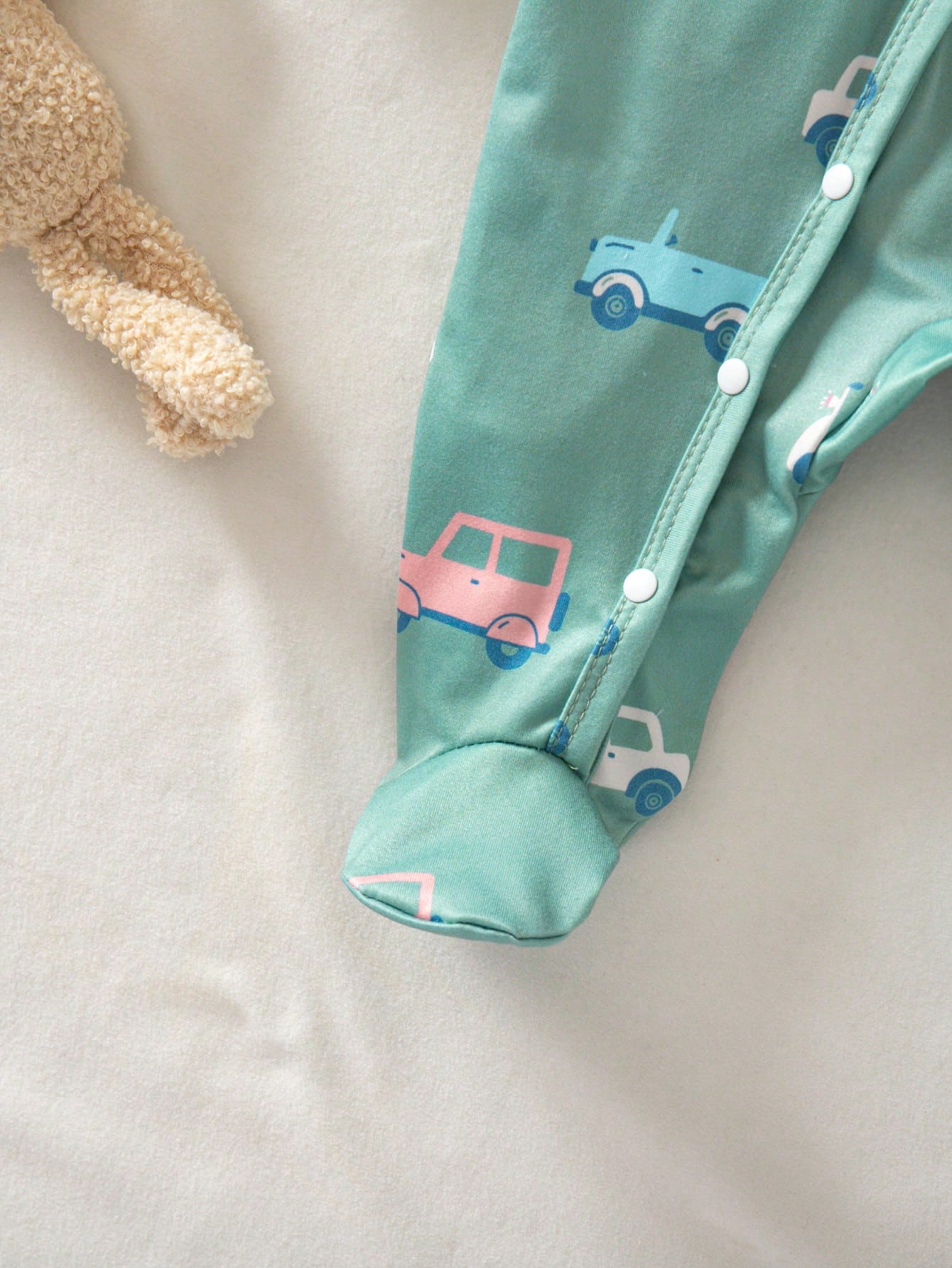 Random 6 Sets Send 2 Sets, Newborn Long Sleeve Footed Romper Cute Playful Dinosaur Car Truck White Blue Dark Green White Light Blue Fashion Pattern 3-Piece Set Jumpsuit Loungewear Best Gift For Newbor