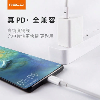RECCI Multi-Specification Fast Charging Data Cable Set Includes RTC-P05C/P05L/P05CC/P05CL All Models Type-C/Lightning Dual Interface Fast Charging Cables Durable Braided Phone Charging Cables Compatib