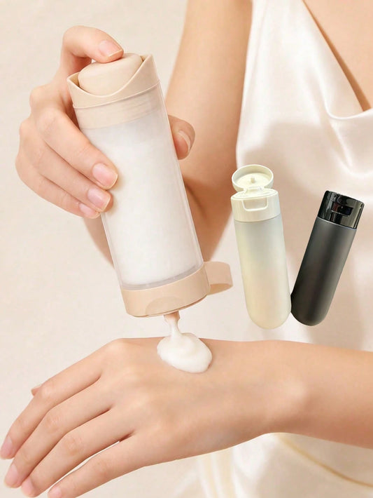Refillable Squeeze Travel Dispenser Bottles, Leak-Proof Portable Liquid Containers For Shampoo, Lotion, Sunscreen And Foundation, Travel Essentials