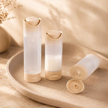Refillable Squeeze Travel Dispenser Bottles, Leak-Proof Portable Liquid Containers For Shampoo, Lotion, Sunscreen And Foundation, Travel Essentials