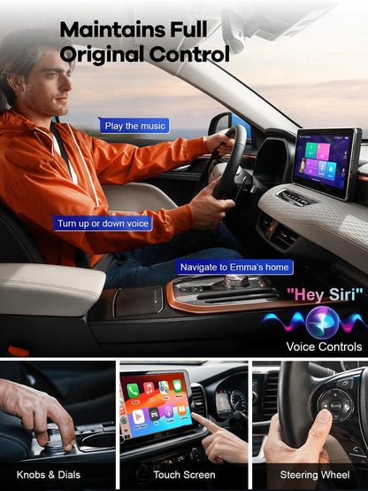 REMAX 2 In 1 Wireless Carplay Adapter Compatible With Apple CarPlay & Android Auto; Mini Size; Plug & Play; Car Play Wireless Adapter Compatible With IPhone IOS 6+, Android 11+, Fast And Stable Connec