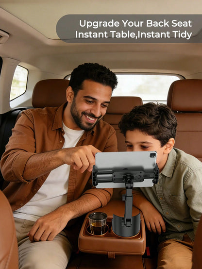 REMAX Adjustable Car Cup Holder Mount For 4.7-9.4 Inch Phones & Tablets, 360° Rotating Extendable Arm, Secure & Shake-Free Hold, Universal Expanding Base For 3.3-3.75 Inch Cup Holders, 1-Second Instal