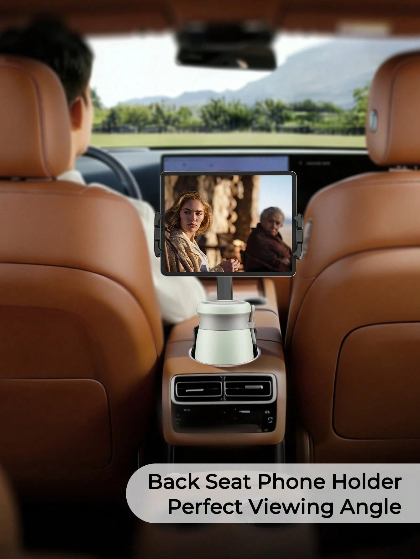 REMAX Adjustable Car Cup Holder Mount For 4.7-9.4 Inch Phones & Tablets, 360° Rotating Extendable Arm, Secure & Shake-Free Hold, Universal Expanding Base For 3.3-3.75 Inch Cup Holders, 1-Second Instal
