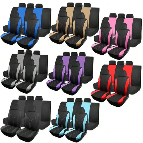 REMAX Car Seat Covers Set Polyester Fabric Airbag Compatible Universal Fit Auto Accessories For Women New Design,Car Seat Cover Full Set