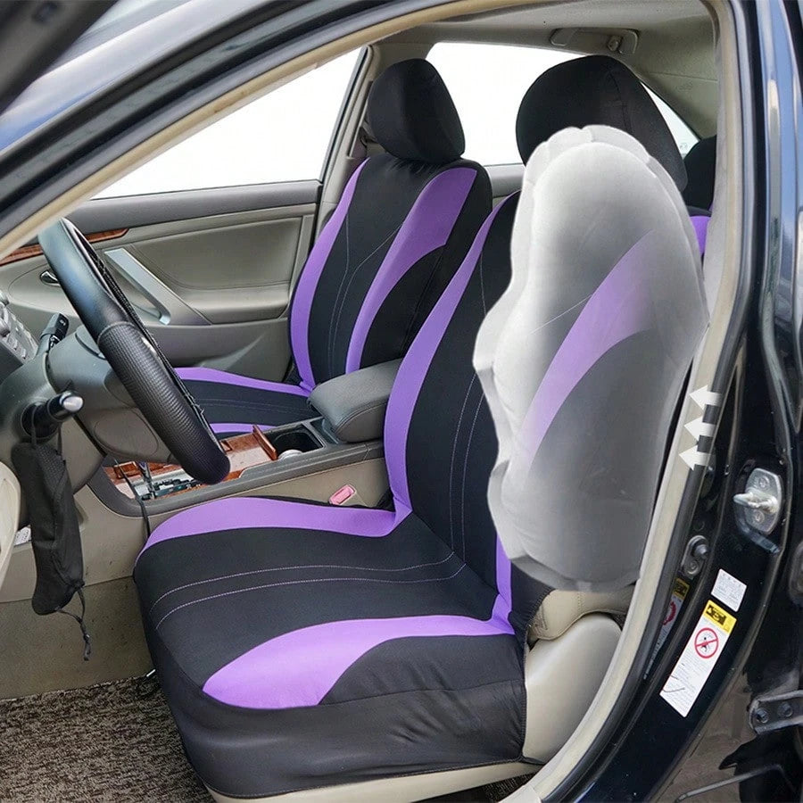 REMAX Car Seat Covers Set Polyester Fabric Airbag Compatible Universal Fit Auto Accessories For Women New Design,Car Seat Cover Full Set