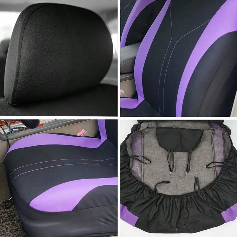 REMAX Car Seat Covers Set Polyester Fabric Airbag Compatible Universal Fit Auto Accessories For Women New Design,Car Seat Cover Full Set