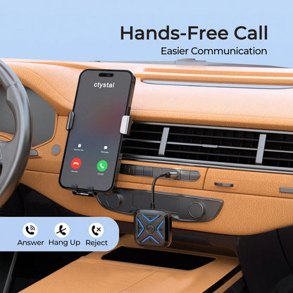 REMAX Mini Portable Bluetooth Receiver, Wired To Wireless Adapter, BT5.3 For Stable Connection & Auto-Reconnect, Hands-Free Call, Music Freedom, 6 EQ Modes, TF Card Playback, Car Accessories, Car Esse
