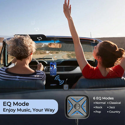 REMAX Mini Portable Bluetooth Receiver, Wired To Wireless Adapter, BT5.3 For Stable Connection & Auto-Reconnect, Hands-Free Call, Music Freedom, 6 EQ Modes, TF Card Playback, Car Accessories, Car Esse