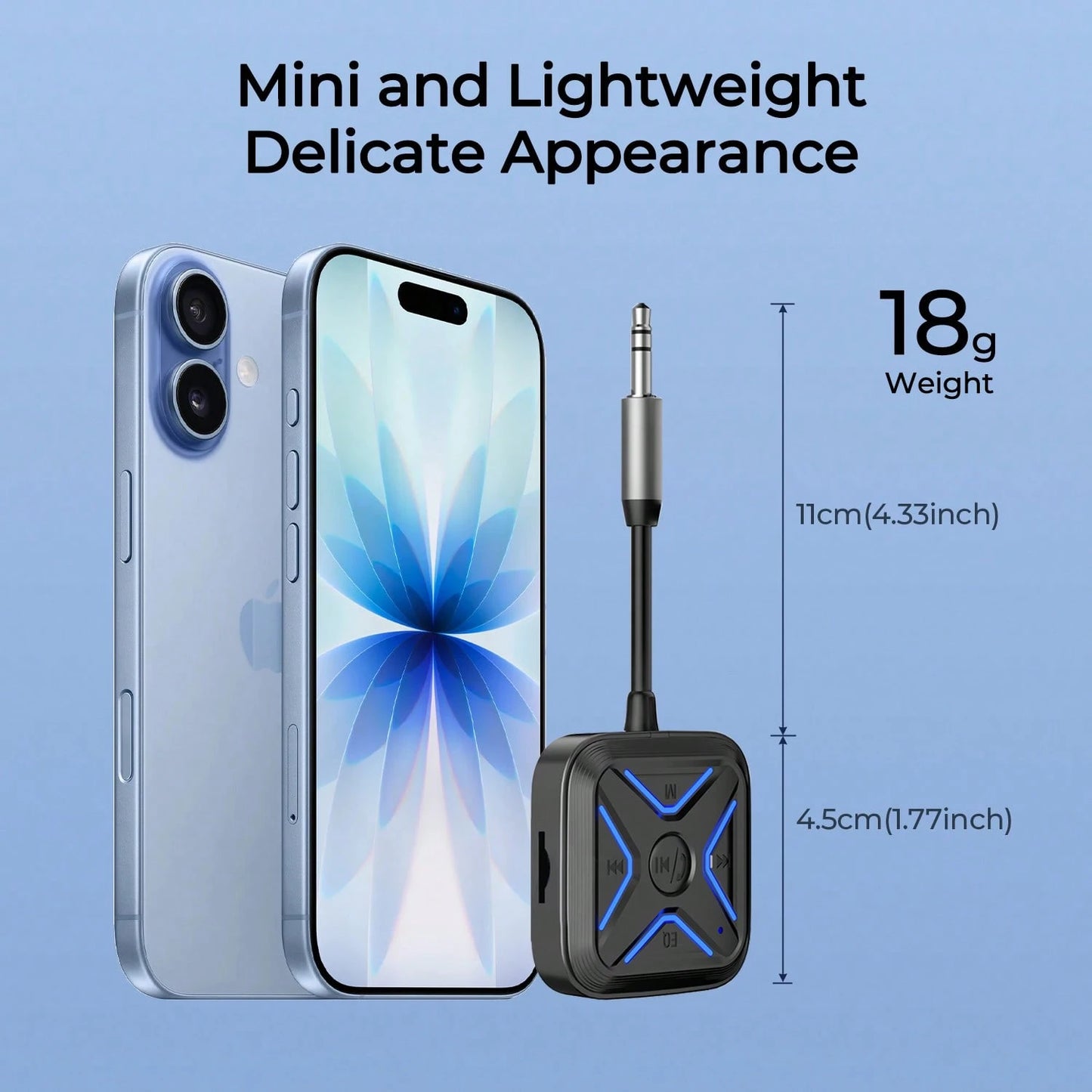 REMAX Mini Portable Bluetooth Receiver, Wired To Wireless Adapter, BT5.3 For Stable Connection & Auto-Reconnect, Hands-Free Call, Music Freedom, 6 EQ Modes, TF Card Playback, Car Accessories, Car Esse