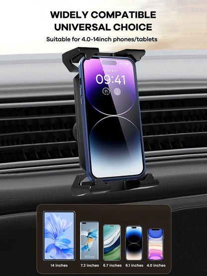 REMAX Universal 360° Rotating Car Phone/IPad Tablet Holder; 3-In-1 Multifunctional Design, Suitable For Dashboard, Air Vent And Windshield; Secure Grip; Car Travel Accessory; IPad Car Mount; Car Acces